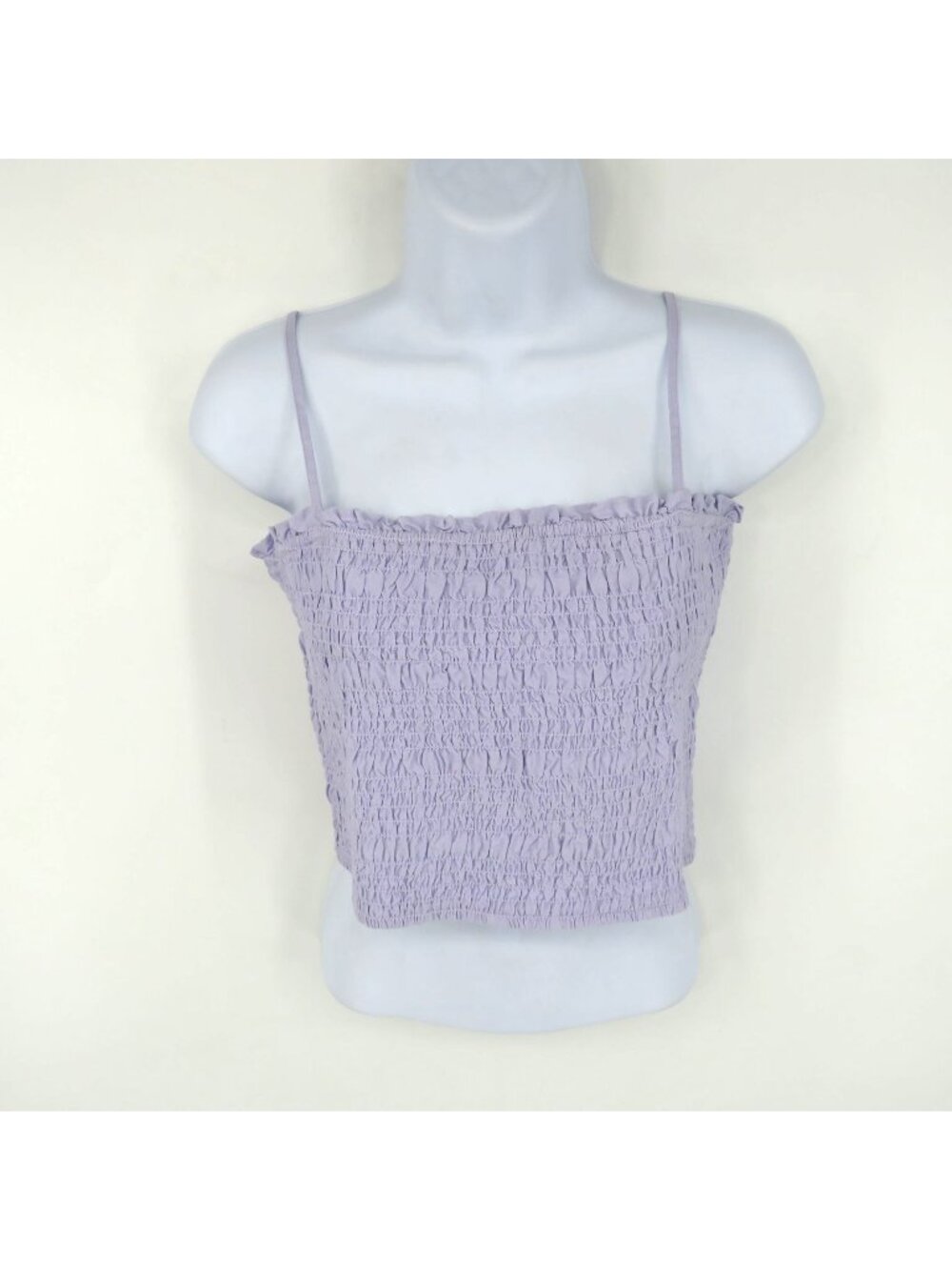 Florence By Mills Lavender Smocked Crop Top Womens Size L NWT